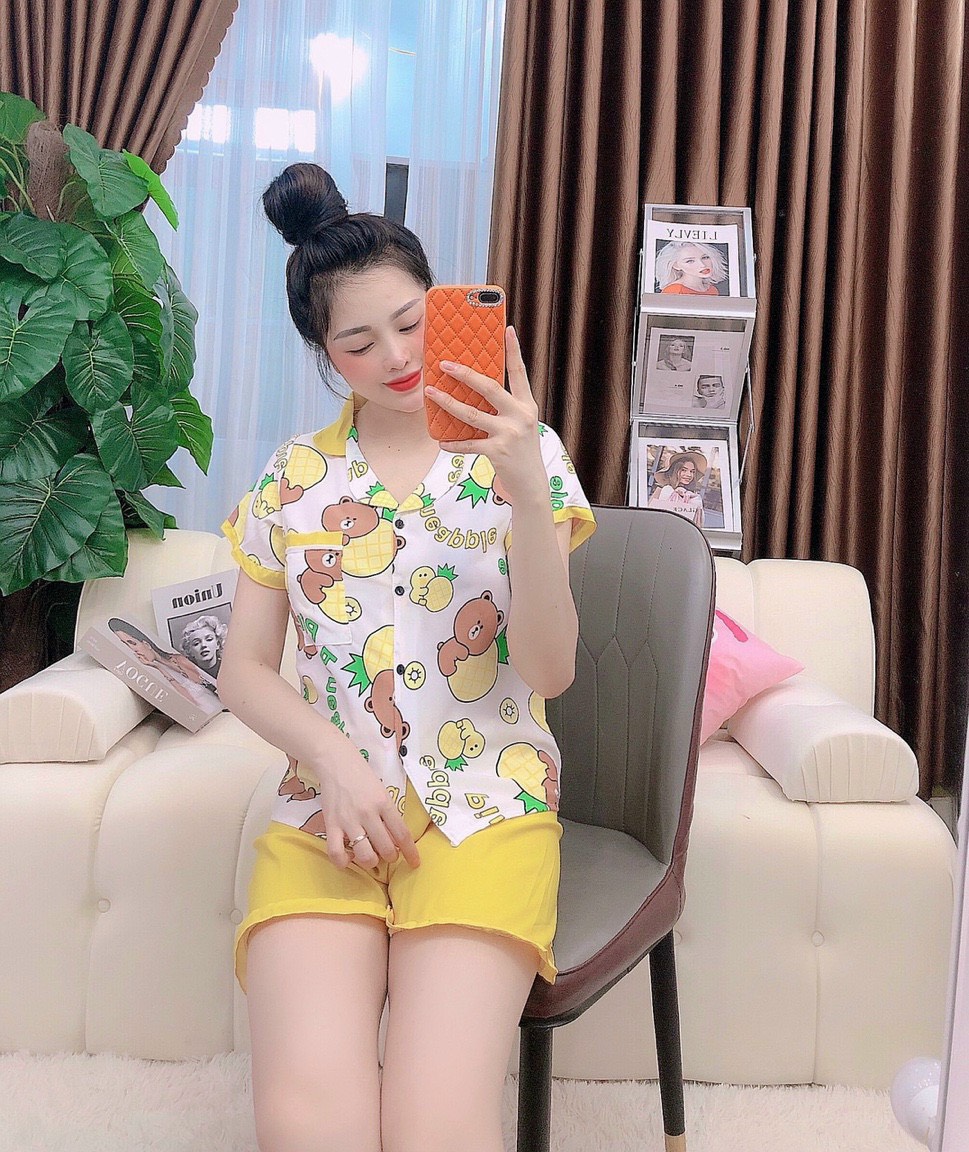 Đồ Bộ ĐÙI NGẮN KATE LỤA Nữ Mặc Nhà TỪ 43kg đến 56kg