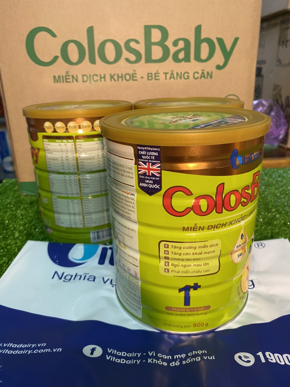 COMBO 6 lon Sữa Colosbaby Gold 1+ lon 800gr  Date 2024