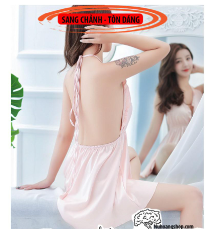 [ Cao Cấp - Siêu Đẹp] Váy phi lụa sang chảnh mặc nhà V606-đồ ngủ phi bóng