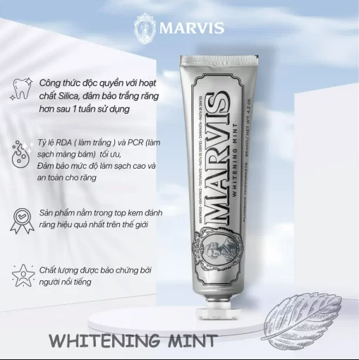 Kem Đánh Răng Marvis Toothpaste - Trắng răng và thơm miệng