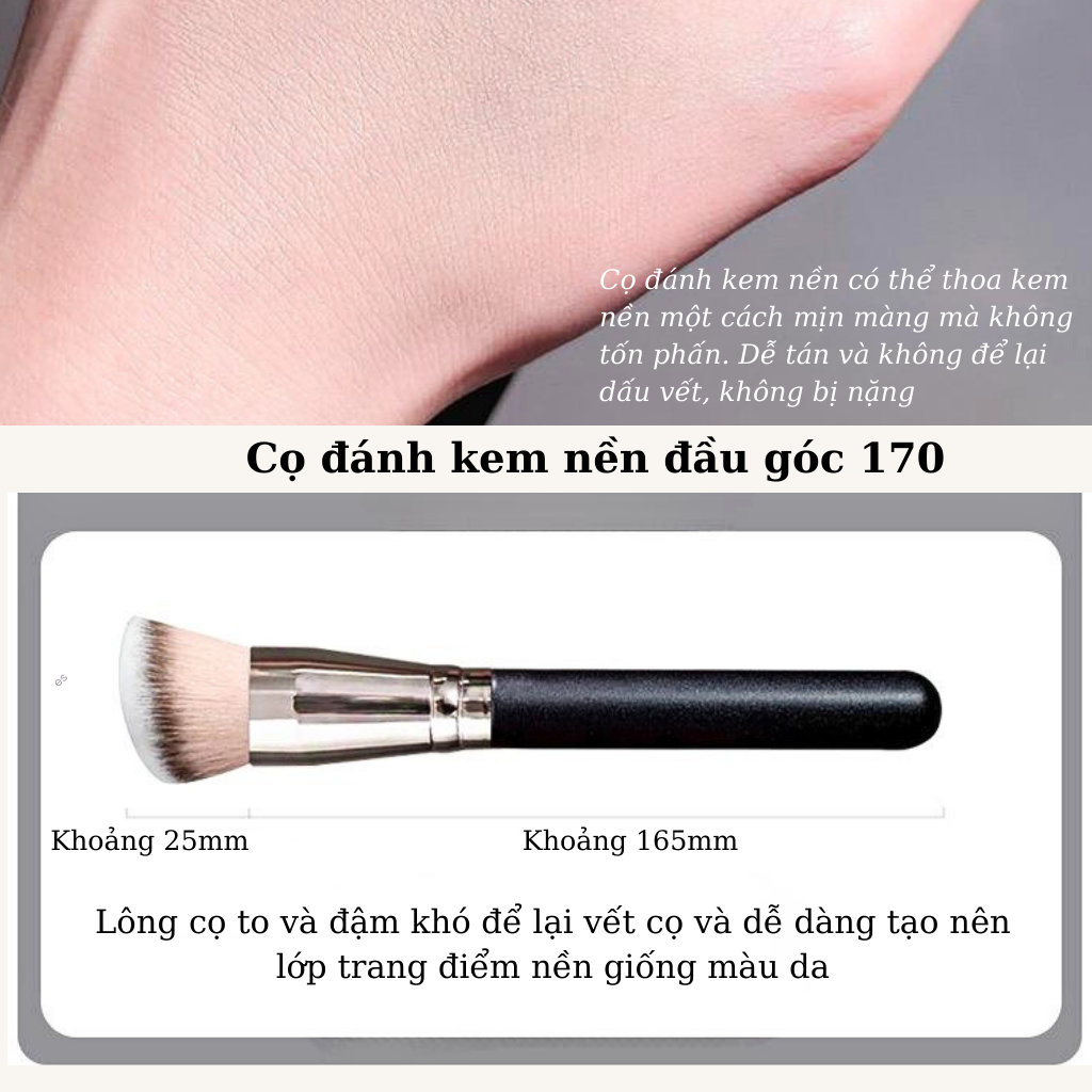 Cọ tán nền trang điểm lông mềm dễ sử dụng