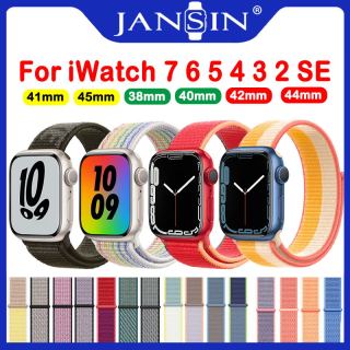 For Apple Watch 7 Band 41MM 45MM Dây đeo thể thao thay thế mềm Nylon Loop thumbnail