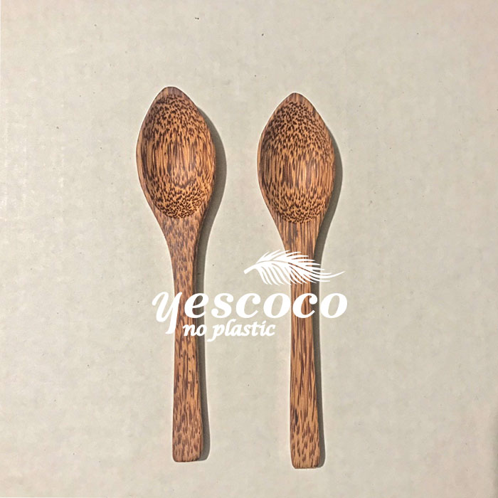 Thìa gỗ dừa 16.5cm Yescoco Xưởng SX