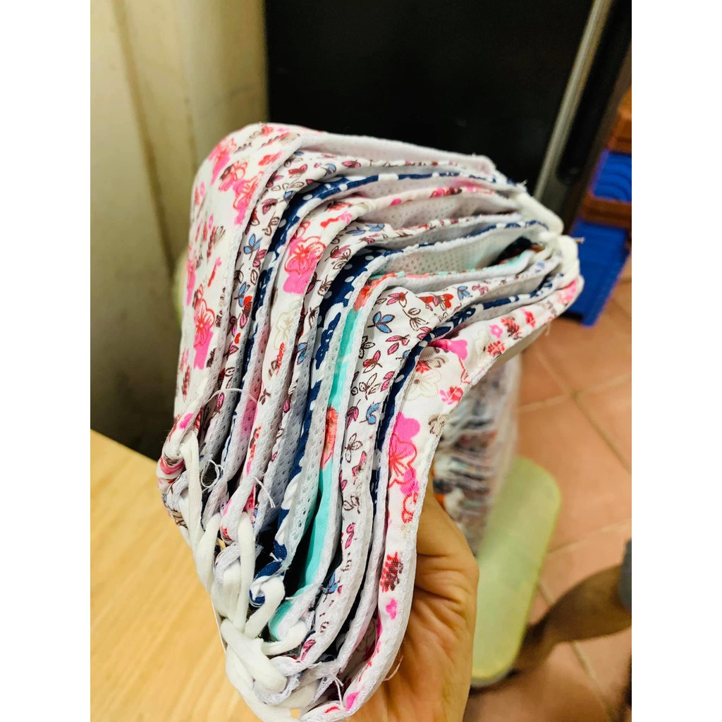 COMBO 10 chiếc Khẩu Trang Vải 3 Lớp ( khẩu trang vải người lớn) dày dặn