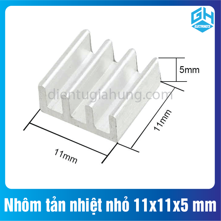 Combo 10 cái nhôm tản nhiệt nhỏ 11x11x5 mm