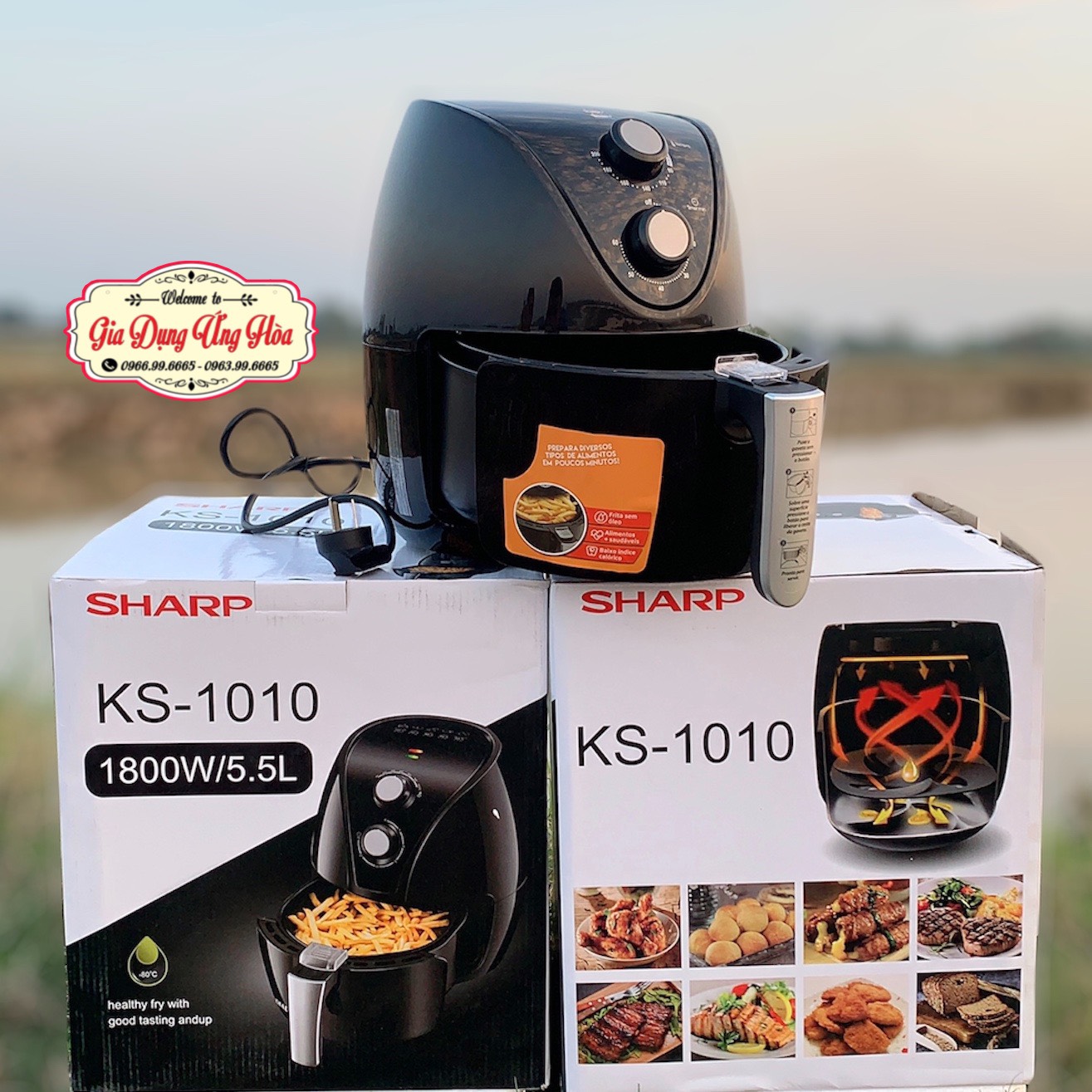 nồi chiên không dầu SHARP 5,5 Lít- 8 Lít - 9,2 Lít- 10,2 Lít