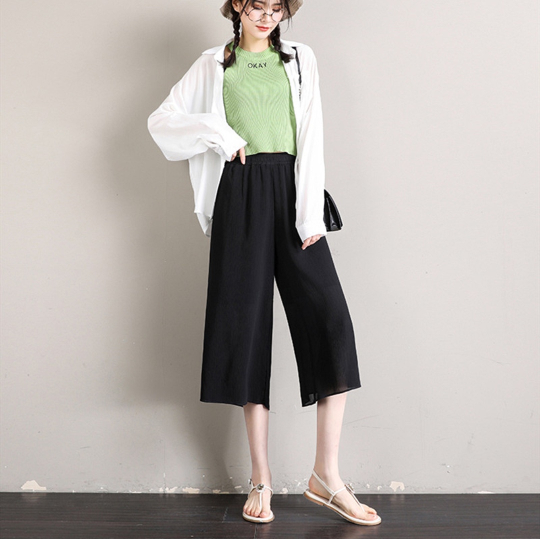 [HCM]Quần ống rộng clottes lưng thun co giãn