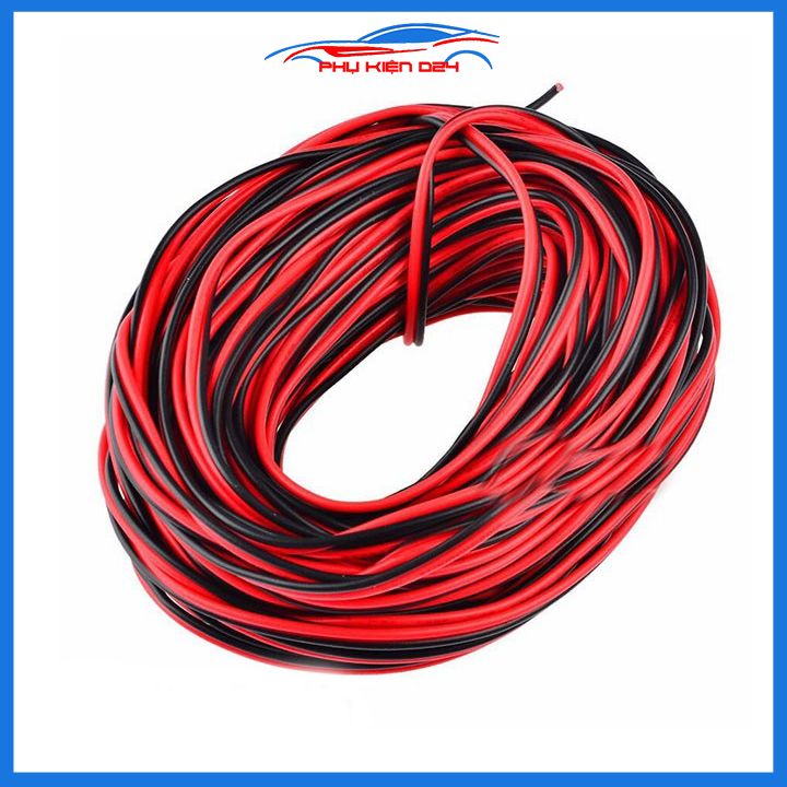 Dây điện đôi đen đỏ 22AWG lõi 0.3mm