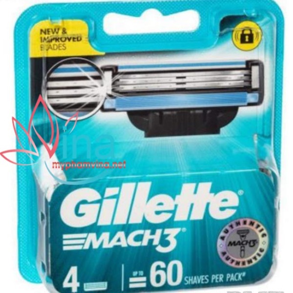 Hộp 4 lưỡi dao cạo râu Gillette Mach 3 Basic