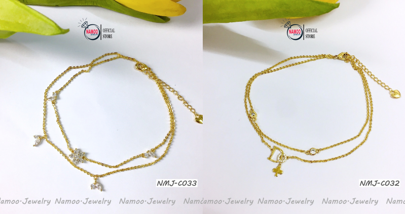 Lắc Chân Nữ C033,C032 Đính Đá Xinh Xắn Cho Nữ