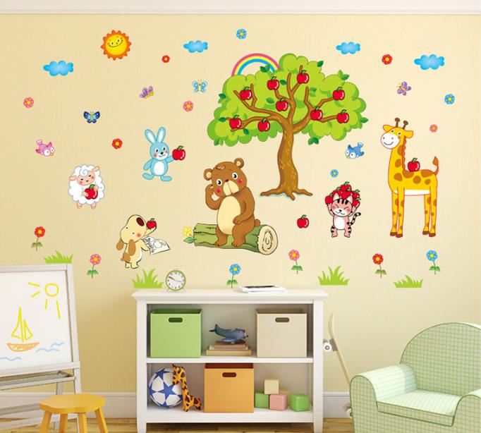 [HCM]Decal trang trí Cây Táo đỏ lớn