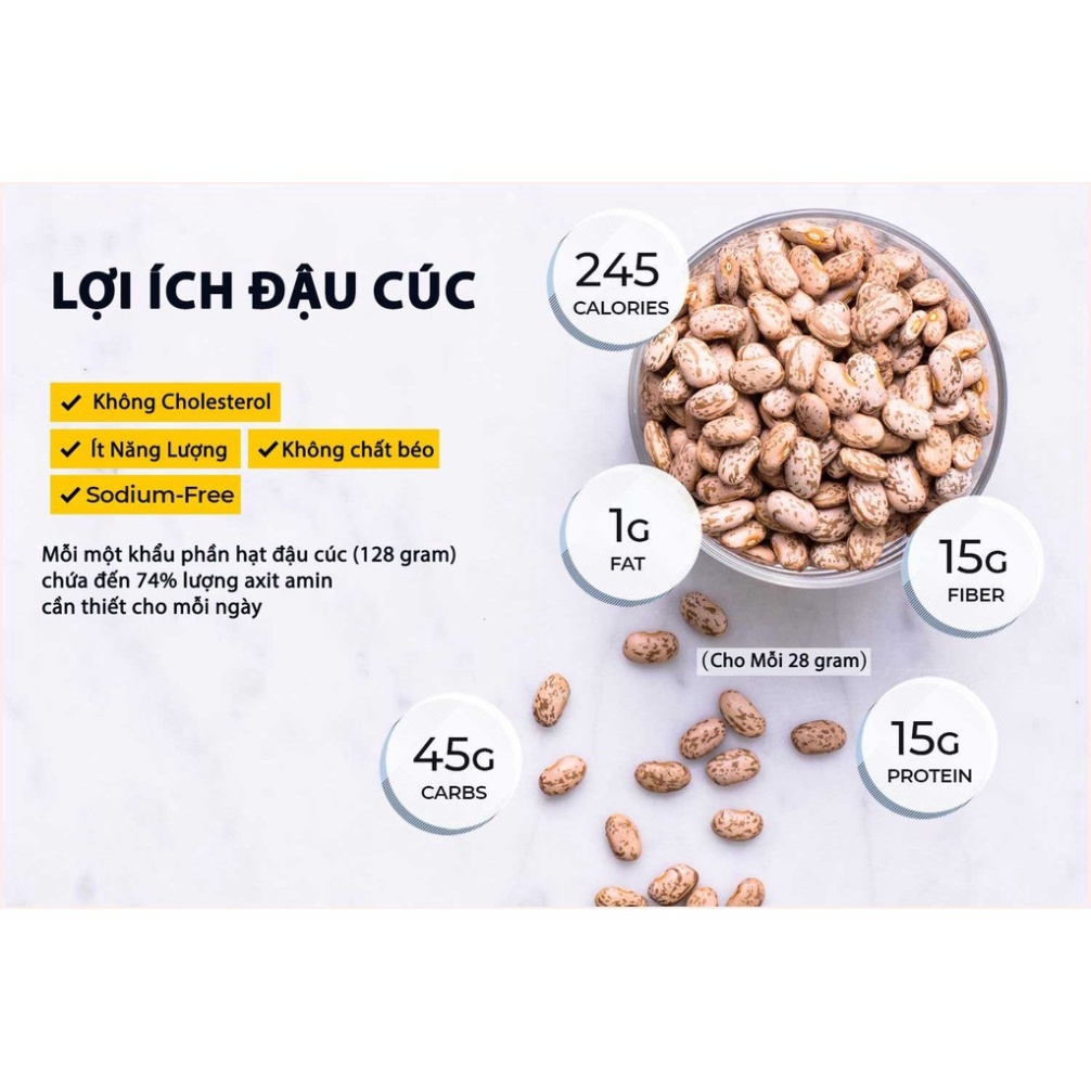 Đậu cúc hữu cơ mỹ/ argentina 500g đậu cúc pinto peas hỗ trợ giảm cân giữ dáng đẹp da