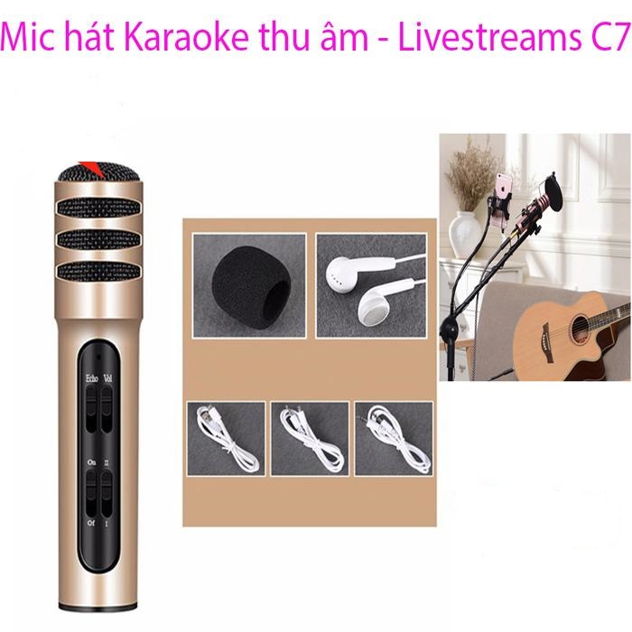 Micro C7 Thu Âm, Hát Karaoke, Livestream