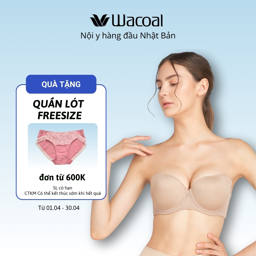 Áo lót Wacoal VVB5802 có gọng (có size lớn) chống tuột mút dày 3cm có khe nhét mút áo quây tháo dây - VB5802
