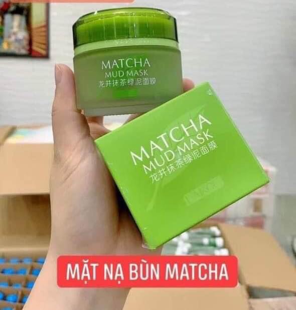 Mặt Nạ Bùn Trà Xanh Matcha Laikou Mud Mask 85g - Sạch Sâu, Loại Bỏ Mụn Đầu Đen