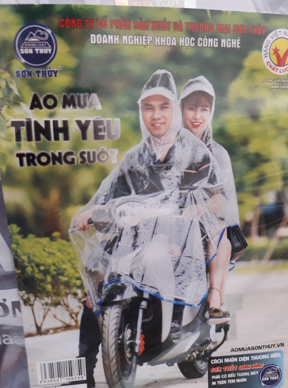 ÁO MƯA TRONG SUỐT sơn thủy 1ĐẦU