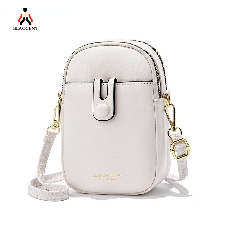 ELACCENT Korean version of the new small pure and fresh candy color matching color simple single shoulder bag women's mobile phone bag