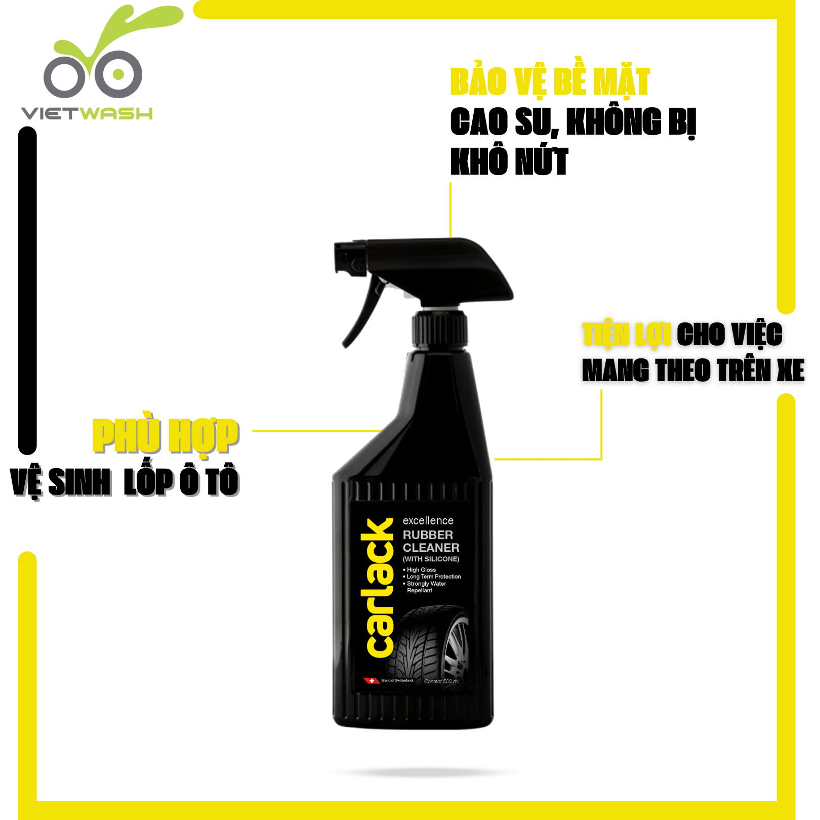 [CARLACK] Dung dịch làm bóng vỏ và lốp Carlack 500ml