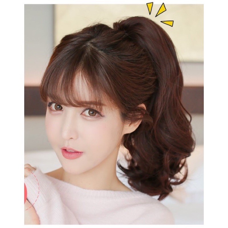Tóc giả ngoặm xoăn ngắn 35cm ,n52