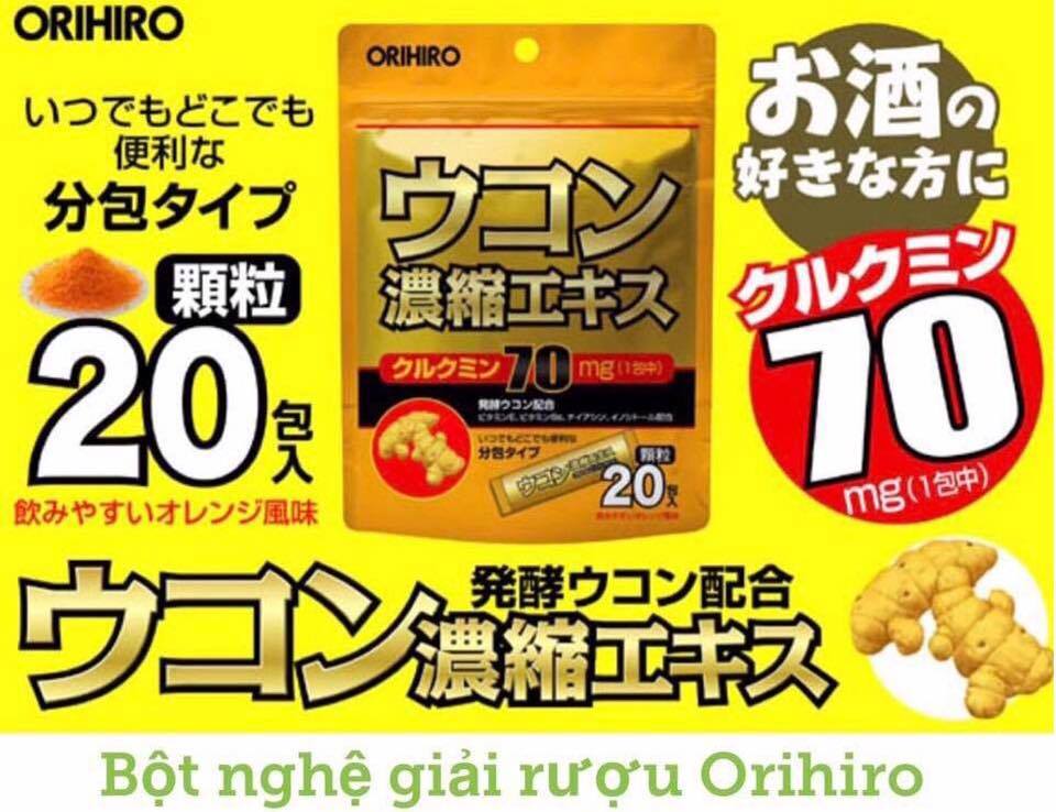 Bột nghệ Chống Say Orihiro 20 gói/túi Nhật Bản