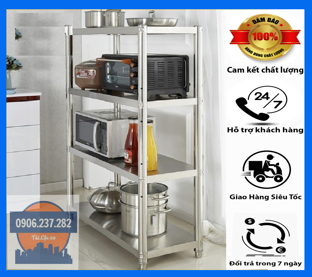 Kệ bếp inox 4 tầng 53x100x35