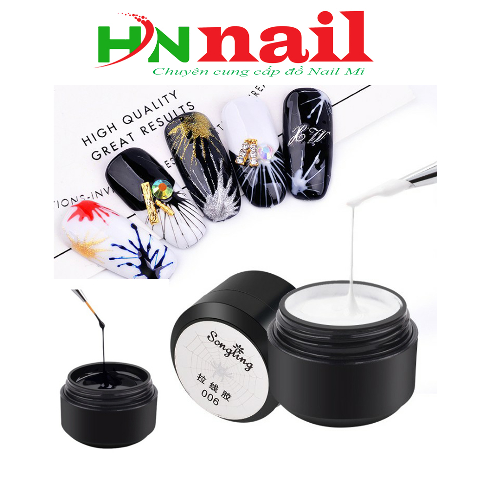 Combo 2 hộp gel nhện trắng và đen  trang trí chăm sóc móng theo phong cách Hà Quốc shop hnnail