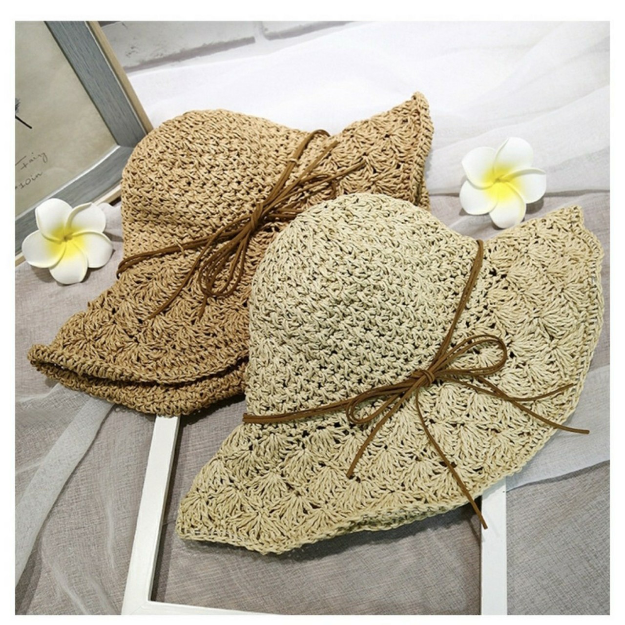 Mũ cói đi biển siêu xinh