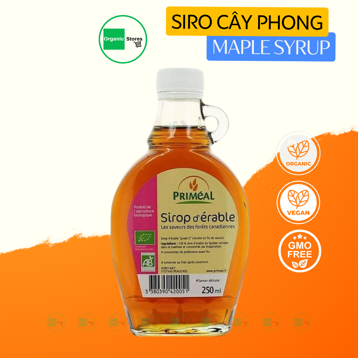 Si rô cây phong hữu cơ (lớp C) 250ml - Primeal