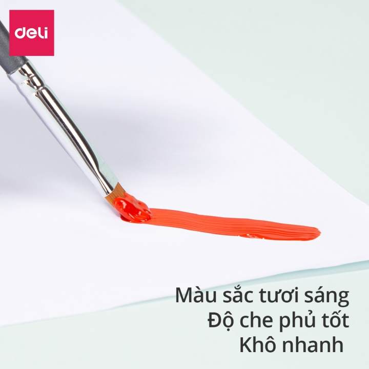 Màu nước Gouache dạng tuýp 12ml Deli - 5/12/24 màu - 1 hộp - EC11 - Hình ảnh 5