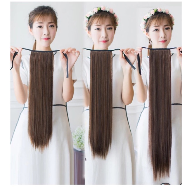 🎁🎁 cột tóc thẳng đủ độ dài đủ màu
