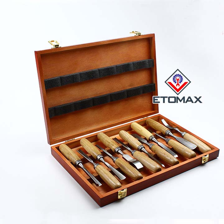 Bộ 12 cây đục, tiện gỗ bản to v3