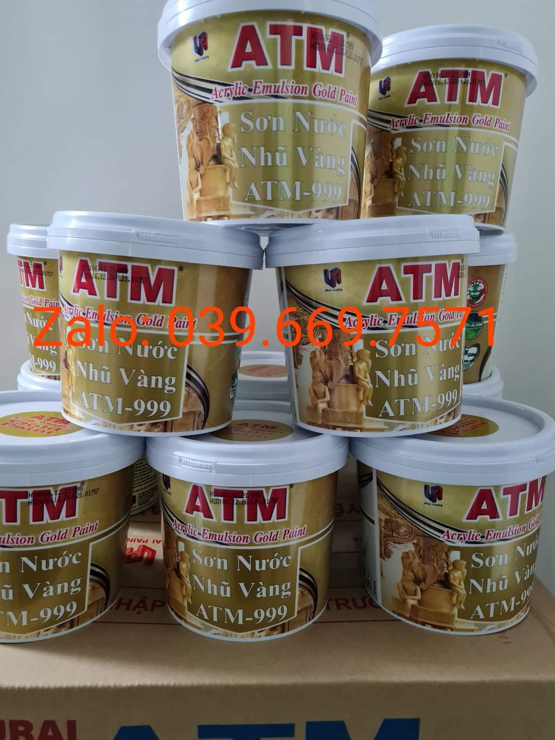 sơn nhũ vàng ATM 999( lon 1kg)