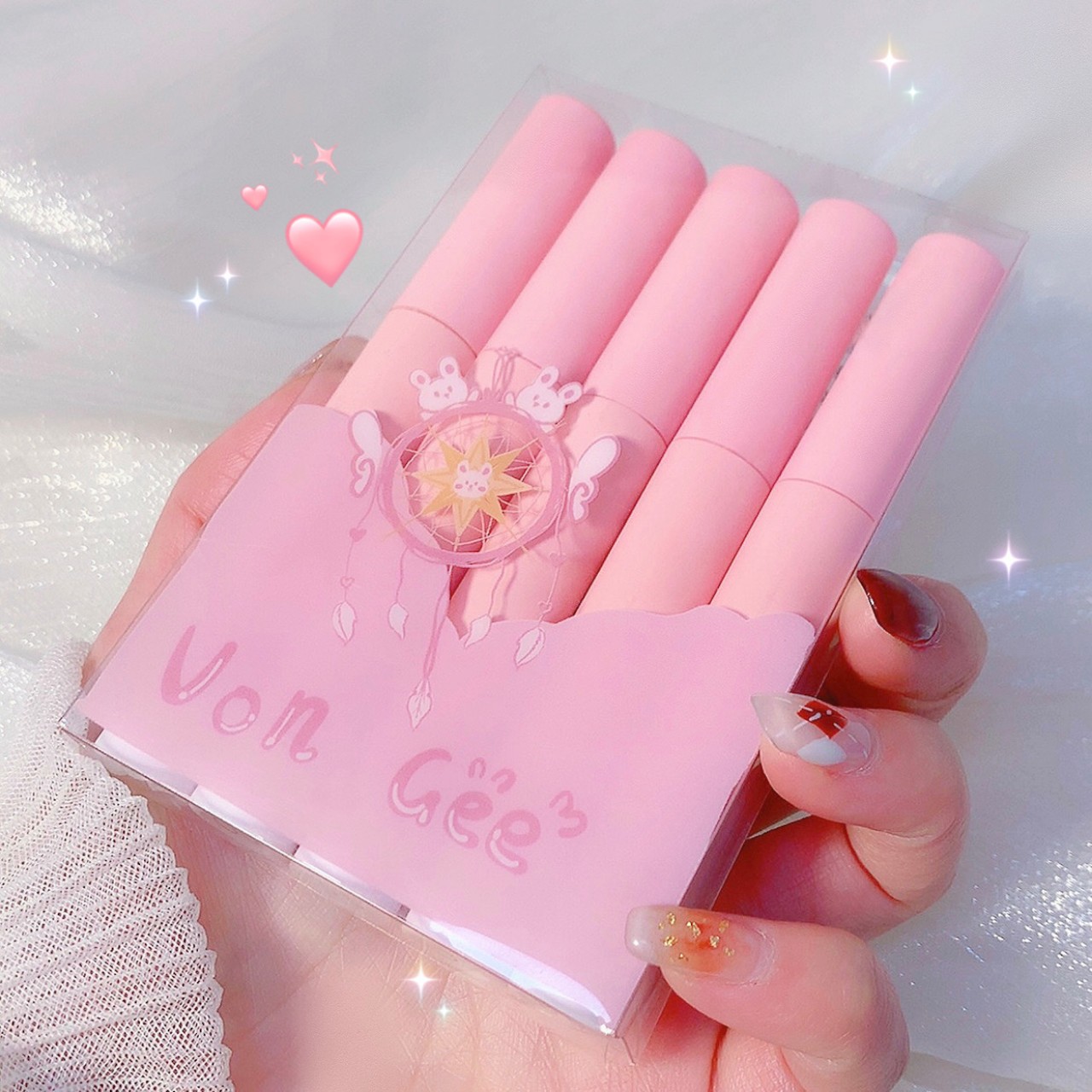 Set Son Kem VonGee Thỏ Hồng siêu cute