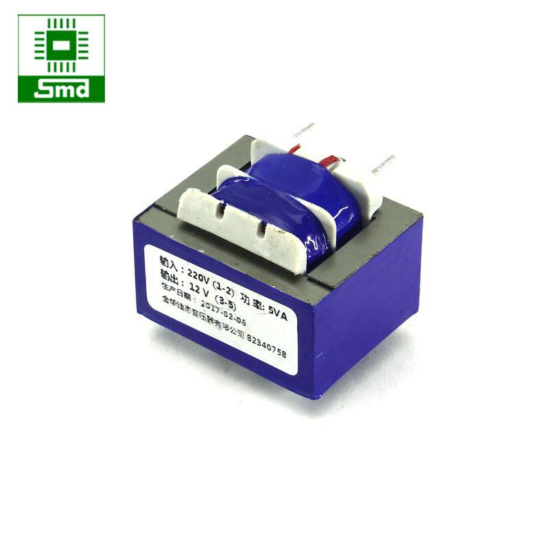 Biến áp 220V-12V (5W-415mA) có chân hàn PCB