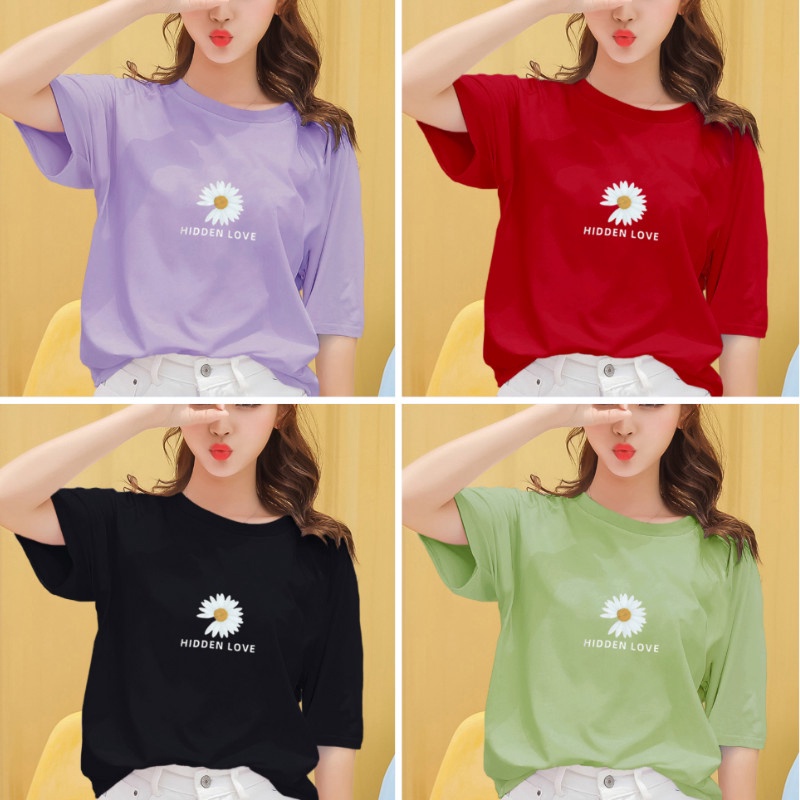 Áo nữ in hoa cúc nhí màu sắc