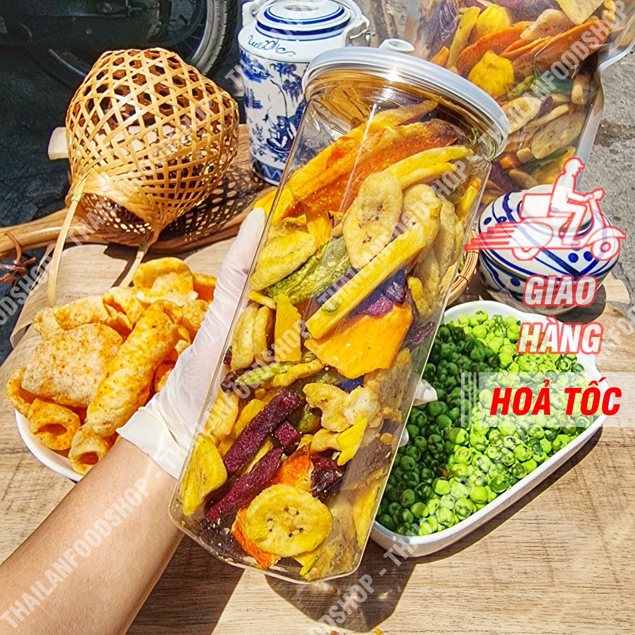 Rau Củ Sấy Thập Cẩm Không Đường - Hàng Xuất Khẩu Túi 500Gr