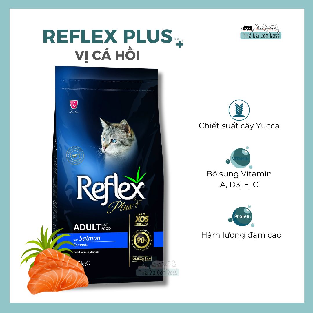 [1.5kg] Hạt Cho Mèo Reflex Plus