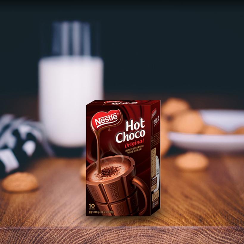 Hộp bột ca cao Nestle Hot Choco 10 gói x 24g
