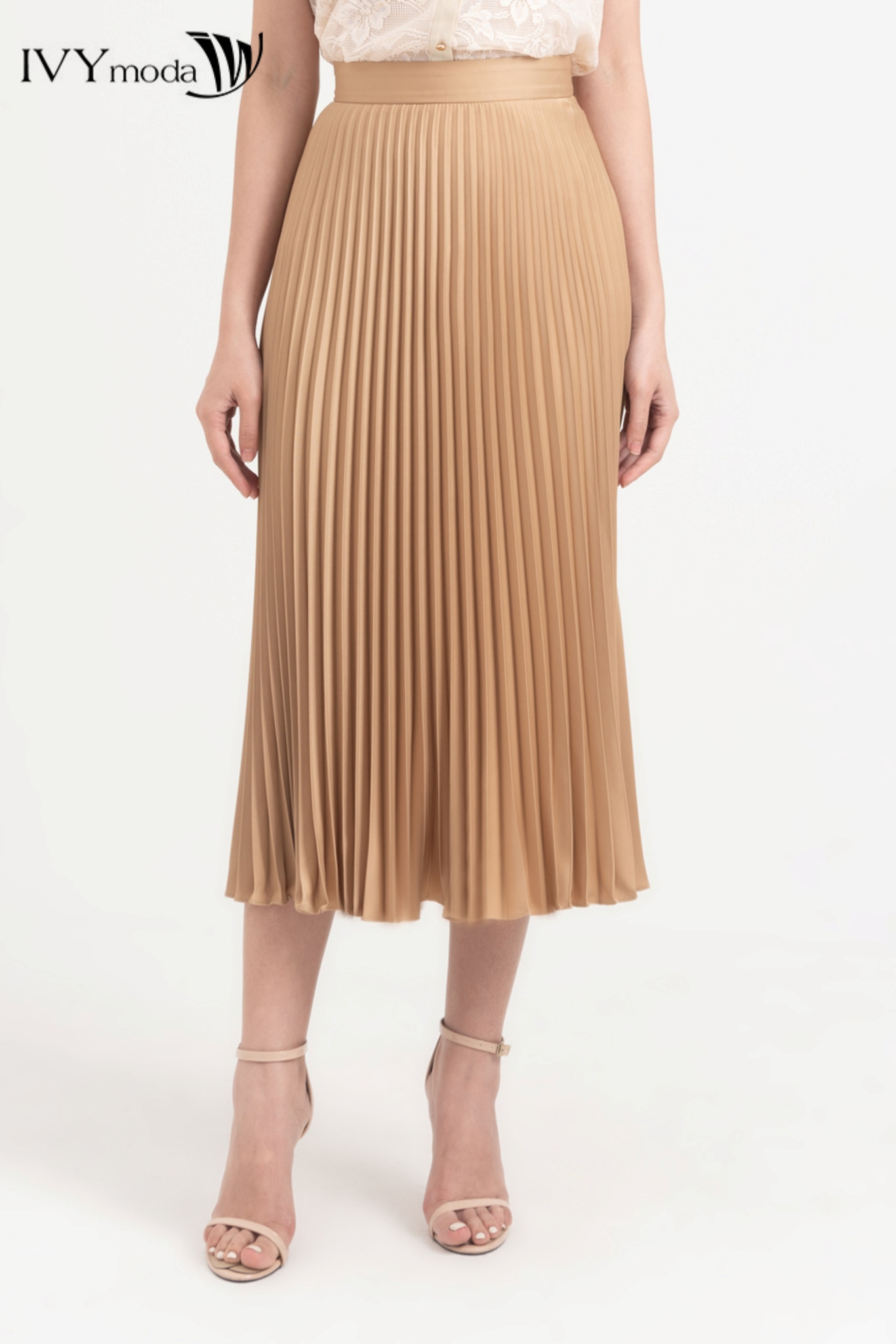 Chân váy xếp ly dáng suông IVY moda MS 30M8373