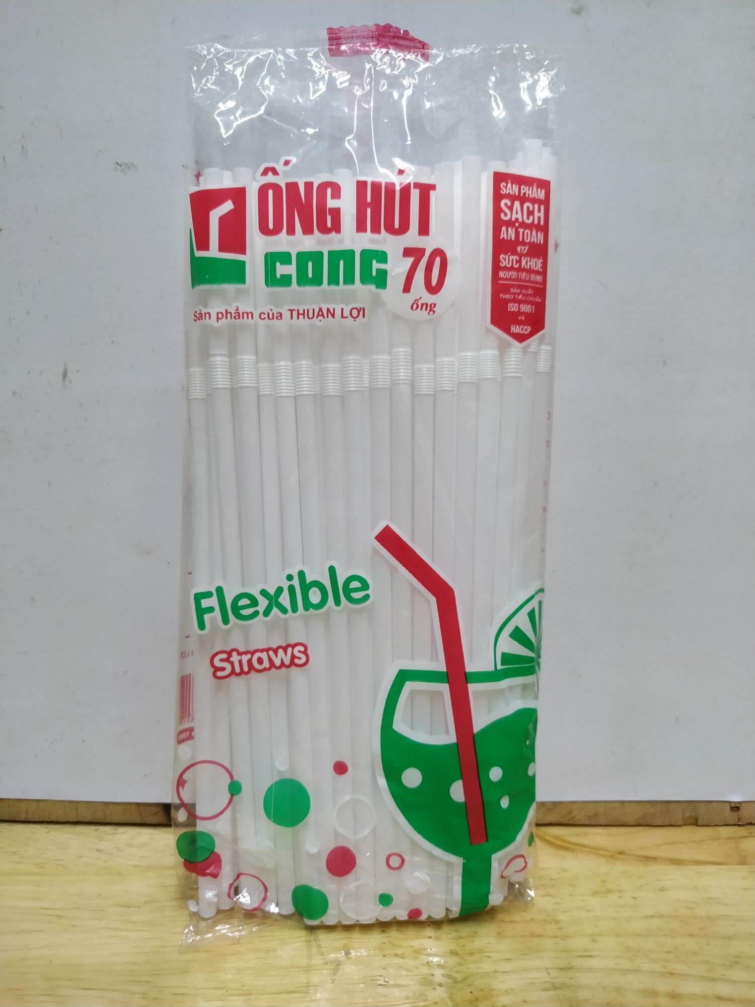 Ống hút bẻ đầu trắng/ sắc màu (bịch)