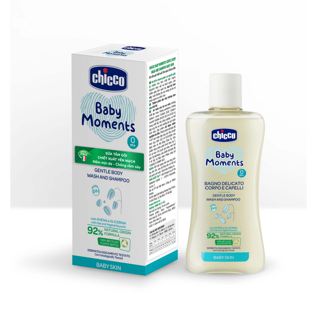 [CHÍNH HÃNG] Sữa tắm gội hoa cúc Chicco 200ml & 500ml