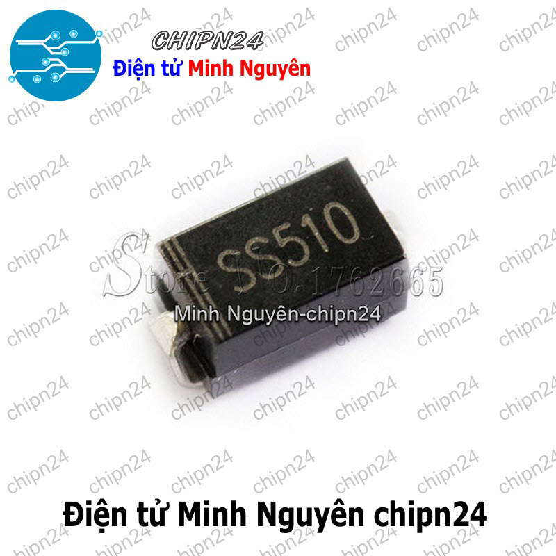 [5 con] (G7) Diode Dán SS510 SMA 5A 100V (SMD) (4.3x2.6mm) (Diode xung) - HH004093