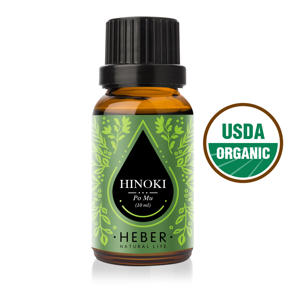 Heber Natural Life Hinoki Essential Oil Organic USDA 100% Pure Natural