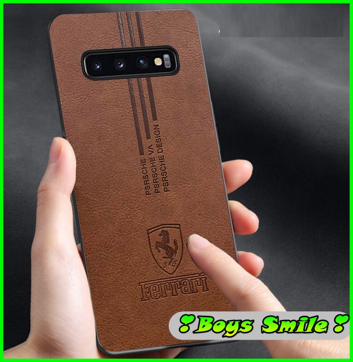 Ốp lưng vân da Ferari cho Samsung Note 20 Note 20 ultra Note 8 Note 9 Note 10 Note 10+ S20 FE S21 FE