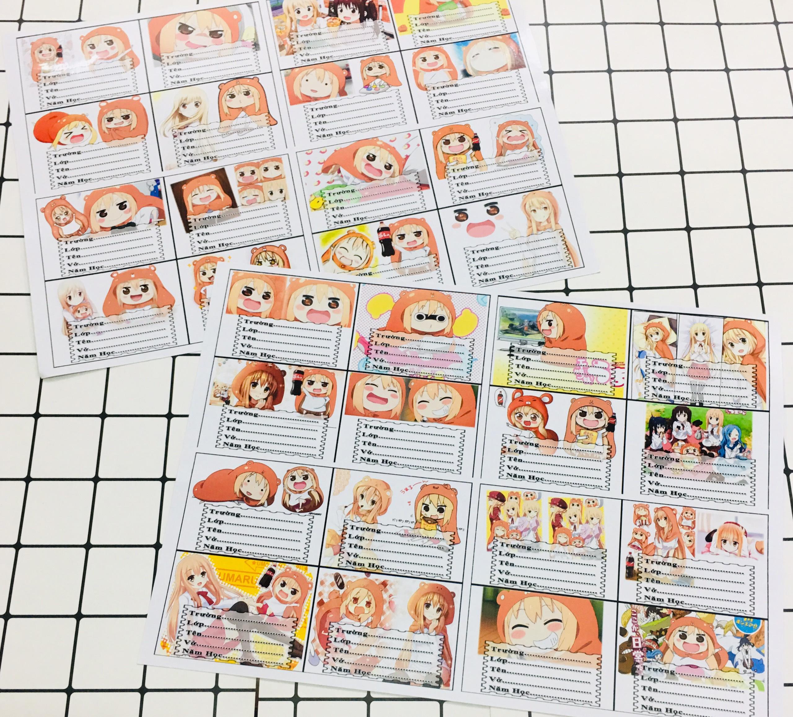 Combo 48 nhãn vở Himouto Umaru chan