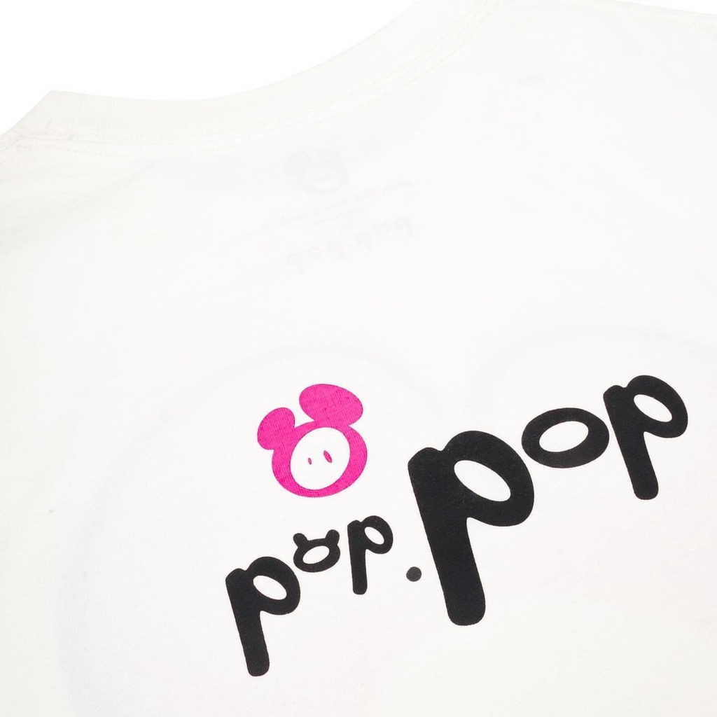 áo Thun POPPOP FACE EMBROIDERY WHITE