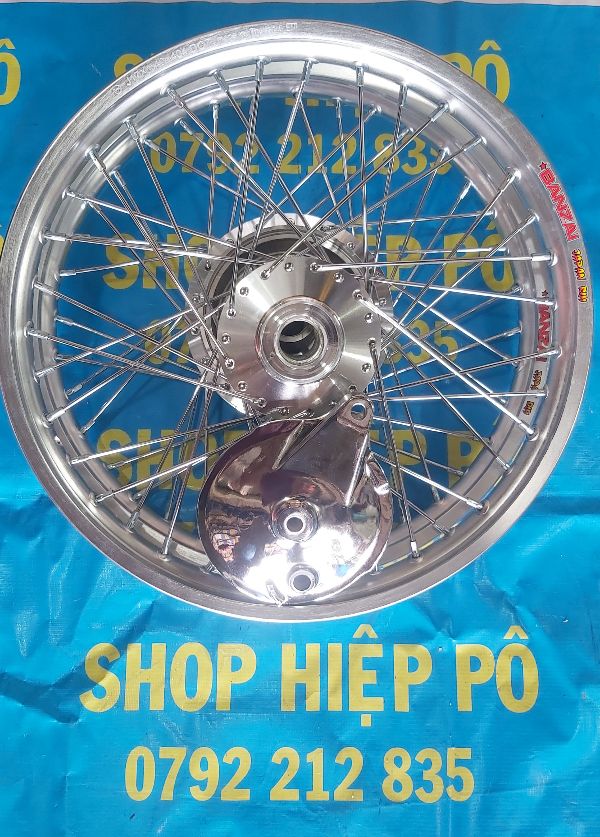 BỘ BÁNH CĂM TRƯỚC SAU NIỀNG NHÔM BANZAI GẮN SIRIUS JUPITER TAURUS EX VÀ CÁC LOẠI XE YAMAHA 1 ĐĨA KÈM MÁ ĐÙM ,CĂM ĐÙM MẠ CROM