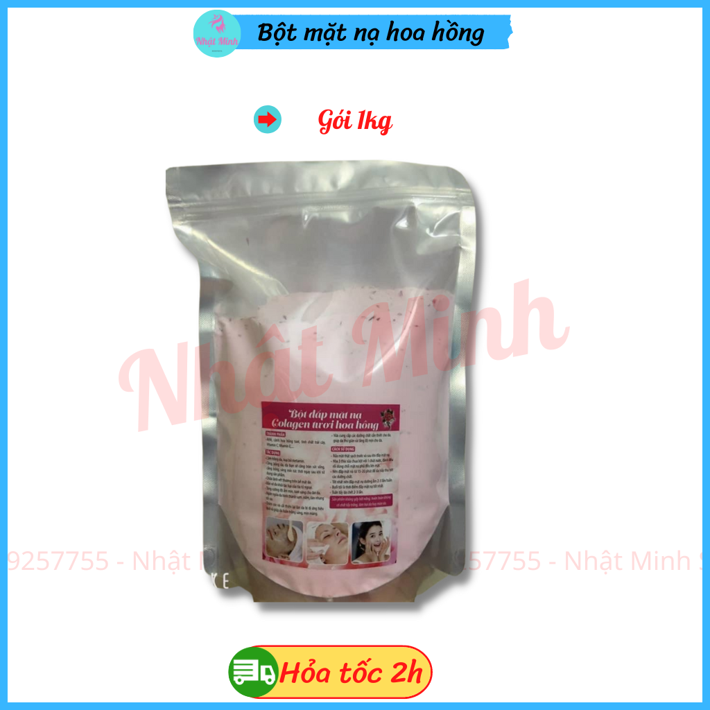 Bột nạ dẻo hoa hồng collagen handmade