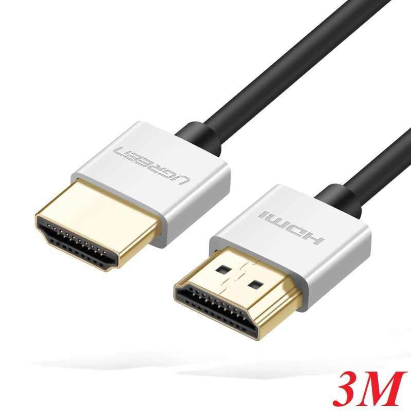 Ugreen 30479 3m màu bạc cáp tín hiệu hdmi chuẩn 2.0 sợi siêu nhỏ cao cấp hd117