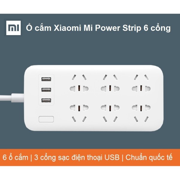 Ổ cắm Xiaomi Mi Power Strip 6 cổng 3 USB